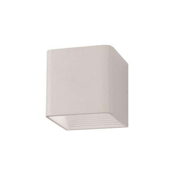 v-tac lampada led 5w da parete 110lm/w colore bianco satinato e forma quadrata 560lm luce 4000k - 7095