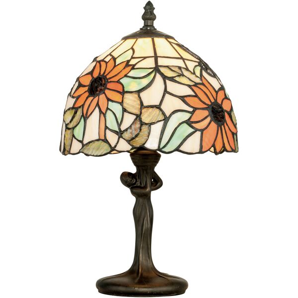 lampada da tavolo lumetto i dafne l1 in vetro tiffany 40w