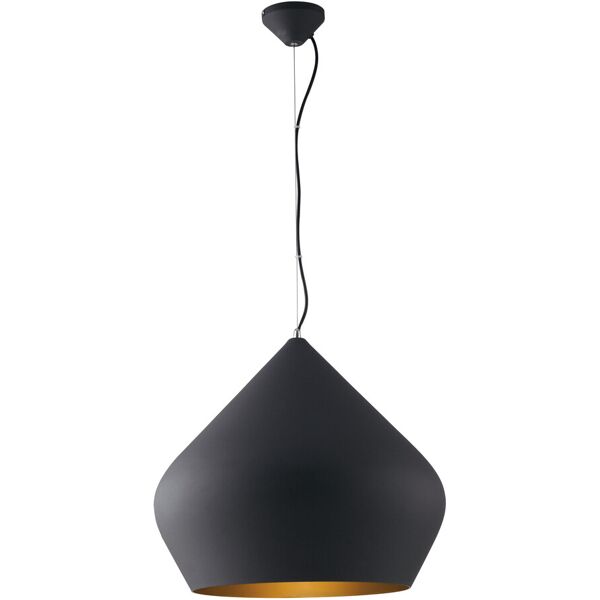 lampadario sospensione led tholos moderno colore nero 60w mis 52 x 45 cm