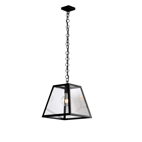 lampadario sospensione lexington industrial vintage colore nero 40w mis 30 x 27 x 30 x 120h cm