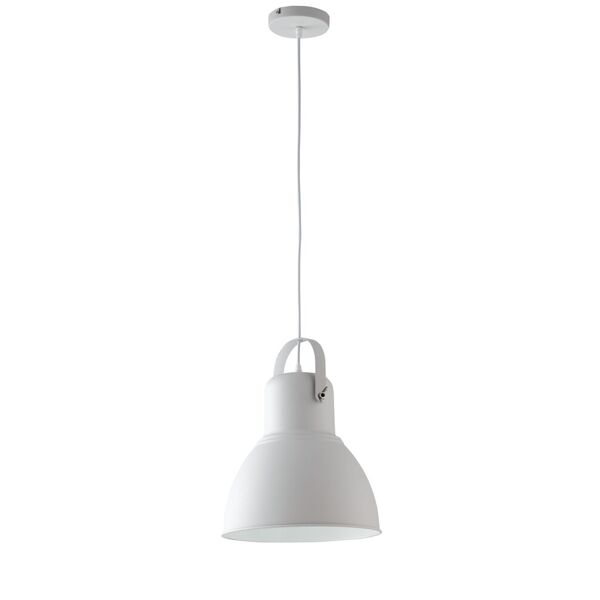 lampadario sospensione legend industrial vintage colore bianco 60w mis 31,5 x 31,5 x 184 cm