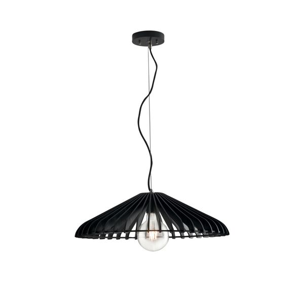 lampadario sospensione calder industrial vintage colore legno nero 60w mis 50 x 120 cm