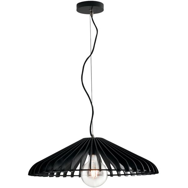 lampadario sospensione calder industrial vintage colore legno nero 60w mis 30 x 120 cm