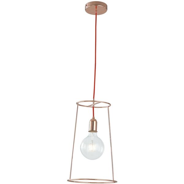 lampadario sospensione frida industrial vintage colore oro rosa 60