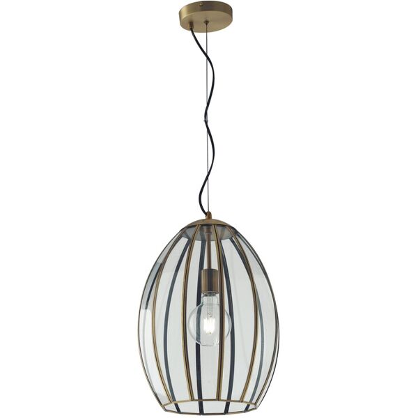 lampadario sospensione chester industrial vintage colore ottone 60w