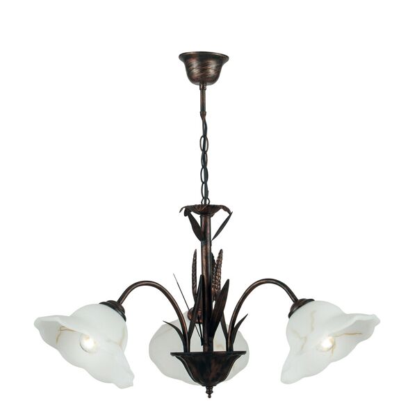 lampadario byron decorative colore ruggine 60w mis 56 x 120 cm