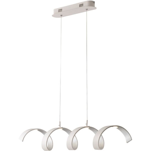 lampadario sospensione led helix moderno colore bianco silver 20w