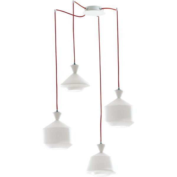 lampadario sospensione sugar class colore bianco 4 x e 27 max 60w