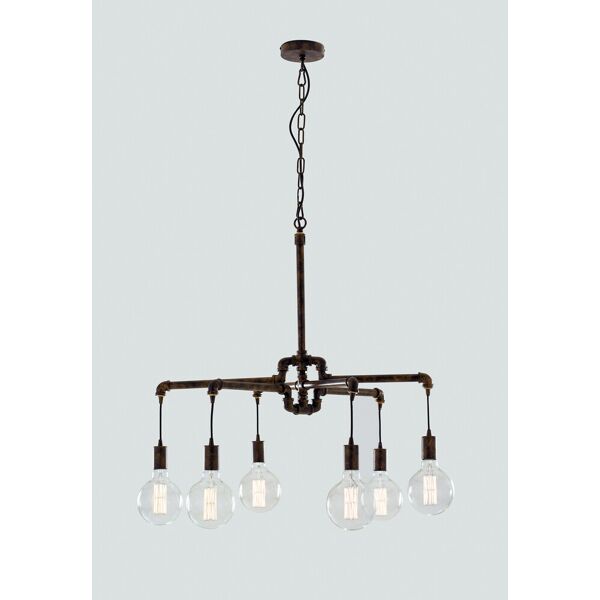 lampadario sospensione amarcord industrial vintage colore ruggine 60w