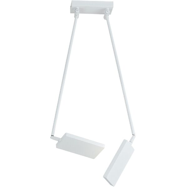 lampadario plafoniera led book moderno colore bianco 2 x 17w dim 25 x 85 x 16 cm