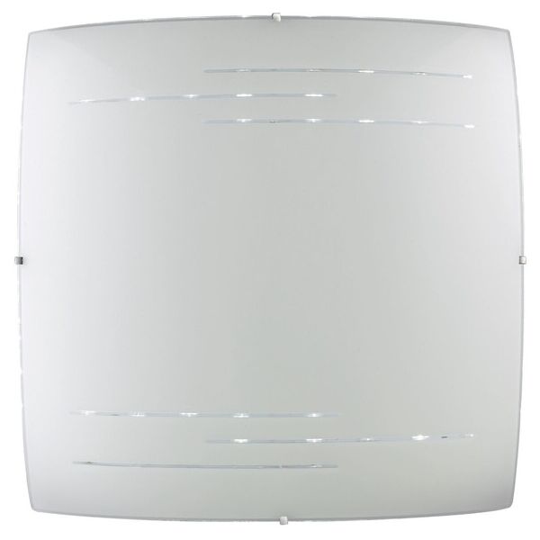 lampadario plafoniera led charme coordinati colore bianco 40w mis 45 x 45 cm