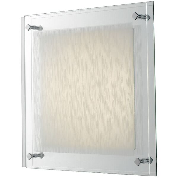 lampadario plafoniera led joyce coordinati colore bianco 24w mis 35 x 35 cm