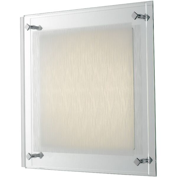 lampadario plafoniera led joyce coordinati colore bianco 36w mis 42 x 42 cm