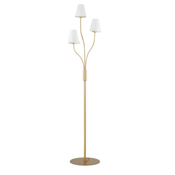 lampadario piantana canto class colore oro 28w mis 38,5 x 158 cm