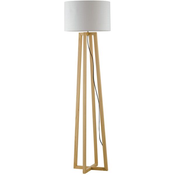 lampadario piantana berry colore legno ciliegio 60w mis. 35 x 165 cm