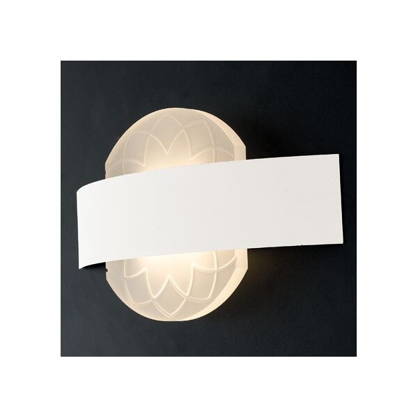 lampadario applique led himalaya moderno colore bianco 10w mis 24 x 13 x 5,5 cm