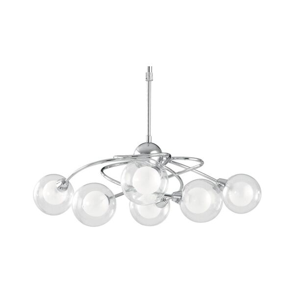 lampadario cromo 6x28 w