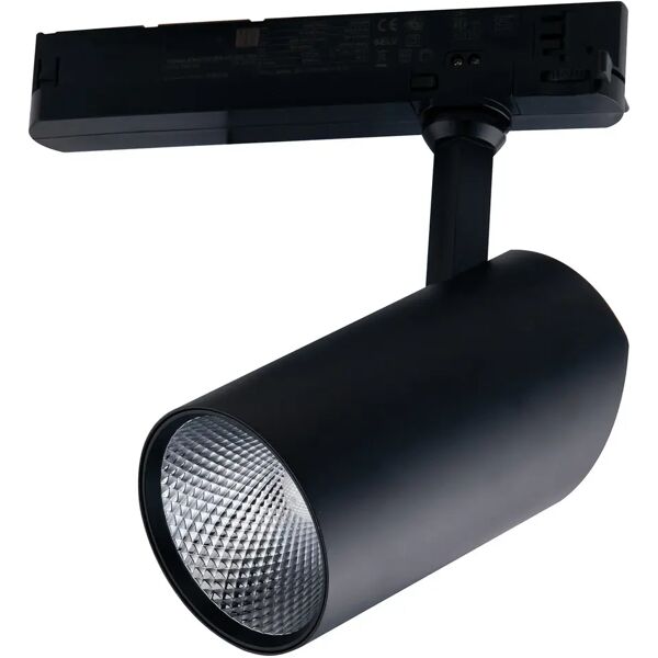 tecnomat proiettore led per sistema a binario action 20w 2000 lumen 4000k luce bianca colore nero