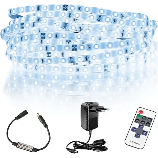 tecnomat kit strip led suprema da esterno 24w 1920 lumen 6000k luce fredda 10 m 12v ip54