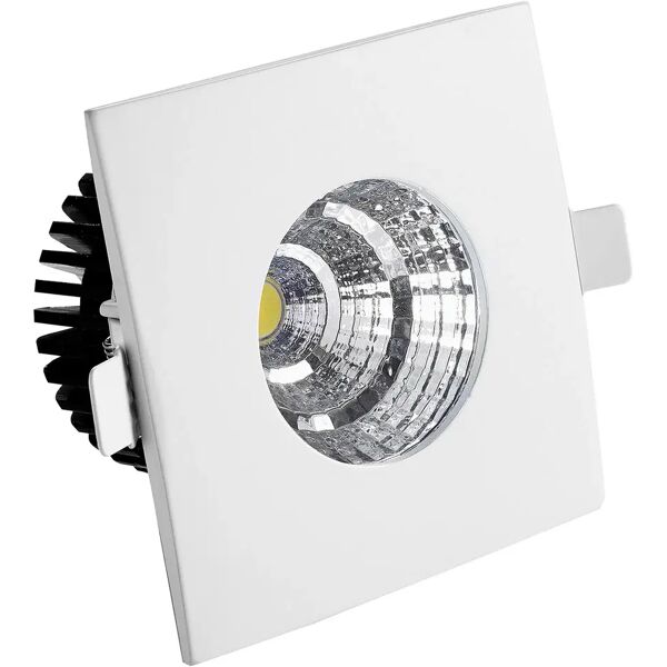 vivida faretto incasso quadro fisso bianco led cob 5w 4000k ip20 55x55x54 mm foro Ø 43 mm