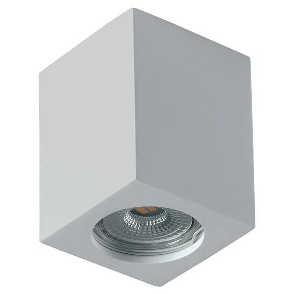 tecnomat plafoniera space quadrata 1xgu10 fino a 9w lampadina non inclusa in gesso 70x70x90 mm