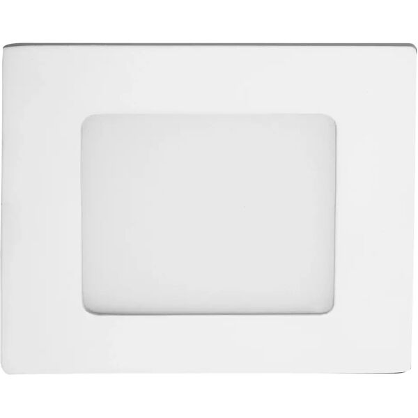 vivida faretto incasso  led 9w quadrato 626 lumen 3000k luce calda in alluminio bianco 135x135 mm