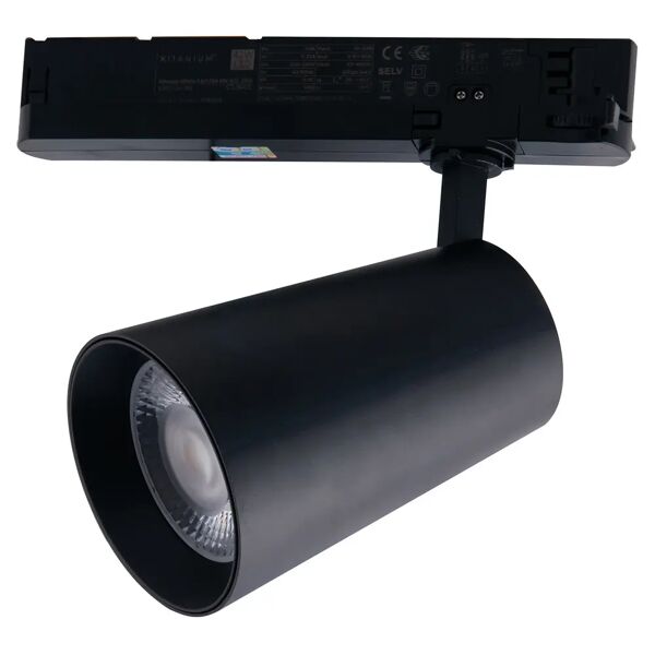 tecnomat proiettore led per sistema a binario kone 42w 4200 lumen 4000k luce bianca colore nero