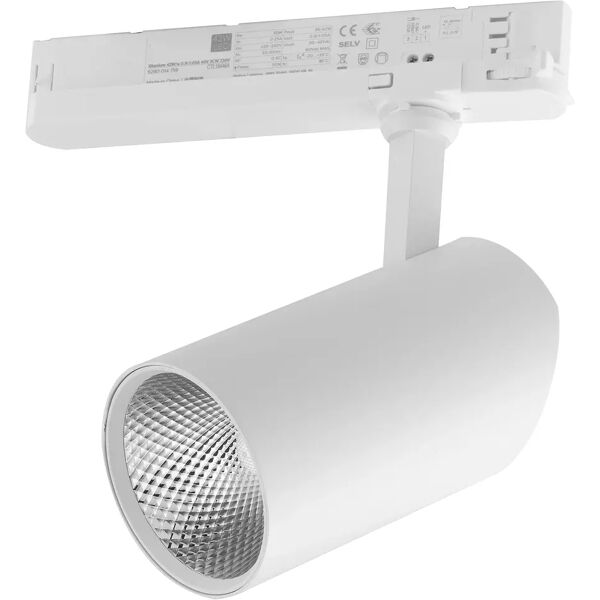 tecnomat proiettore led per sistema a binario action 42w 4200 lumen 4000k luce bianca colore bianco