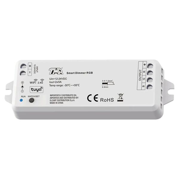 tecnomat controller wifi 2 canali singolo colore 5a per strip led smartlife e radiofrequenza