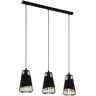 EGLO Lampadario Glamour Austell nero in acciaio, D. 43.0 cm, 3 luci,