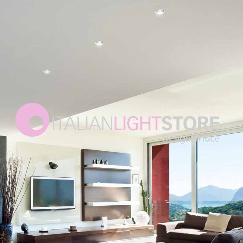 Gea Luce Srl Mizar Faretto Da Incasso A Scomparsa Moderno  In Gesso Tondo Gu10 Verniciabile