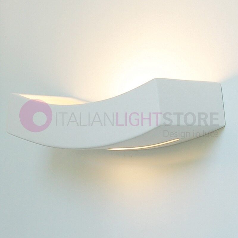 LIBERTI LAMP linea ceramica Syria Applique Barchetta Moderna Curva In Gesso Colorabile