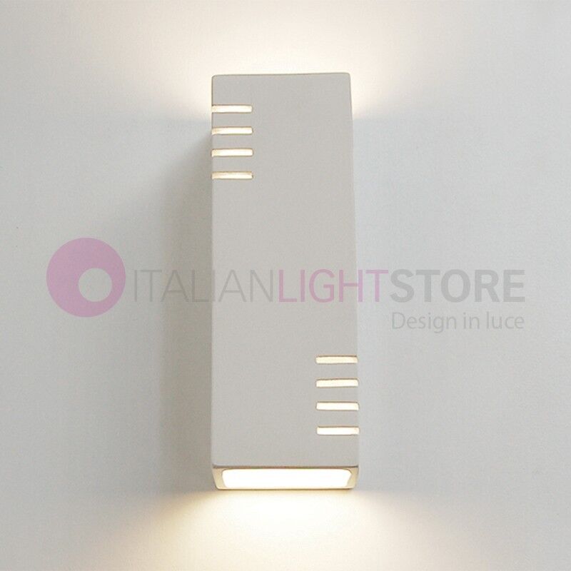 LIBERTI LAMP linea ceramica Kubik-T Applique Doppia Emissione Design Moderno In Gesso Verniciabile