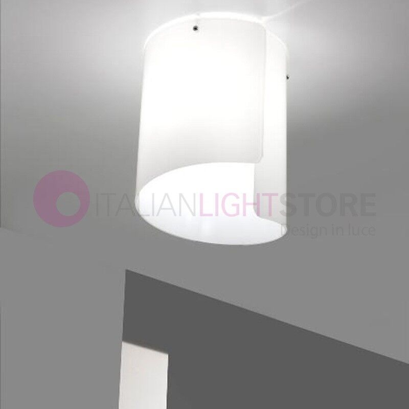 Selene Illuminazione Papiro Plafoniera In Cristallo Curvato D.26 Design Moderno