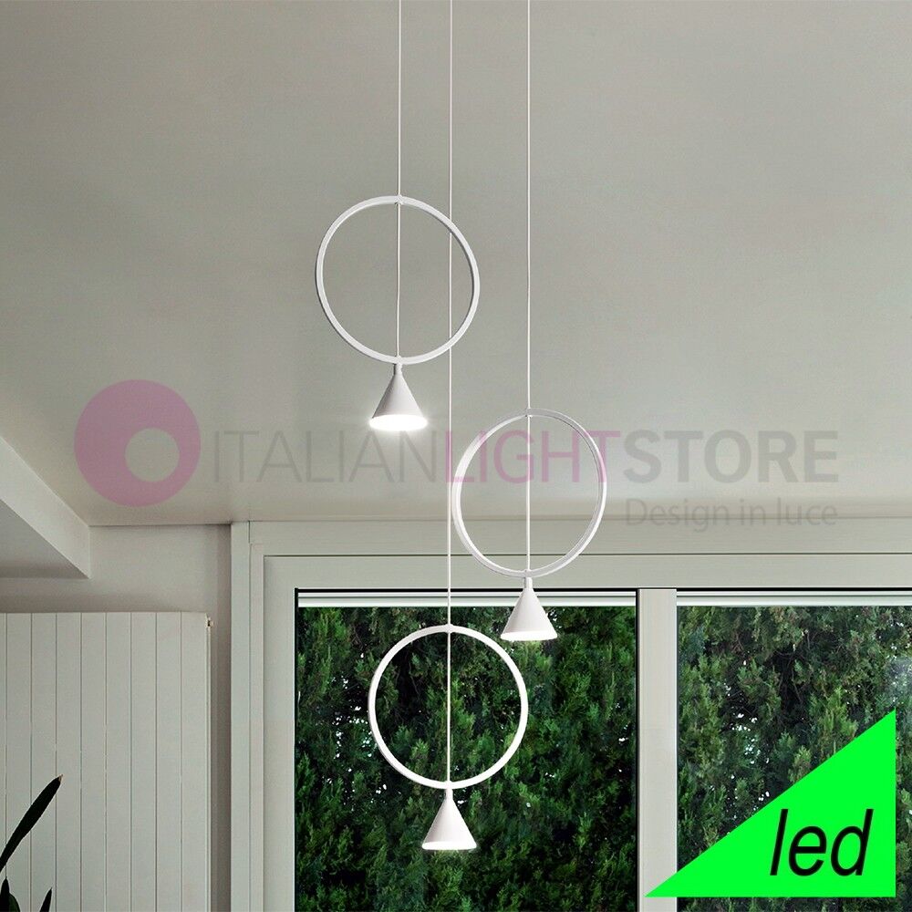 Fabas Luce Sirio Lampada A Sospensione 3 Luci A Led Design Moderno