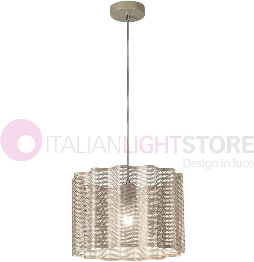 Fabas Luce Glicine Sospensione In Metallo Trama A Rete Stile Industrial