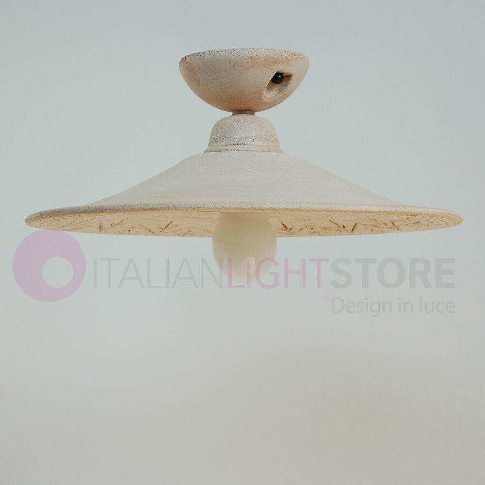 Iris Luce Rustika Plafoniera Da Soffitto Ceramica D. 33 Rustico Country