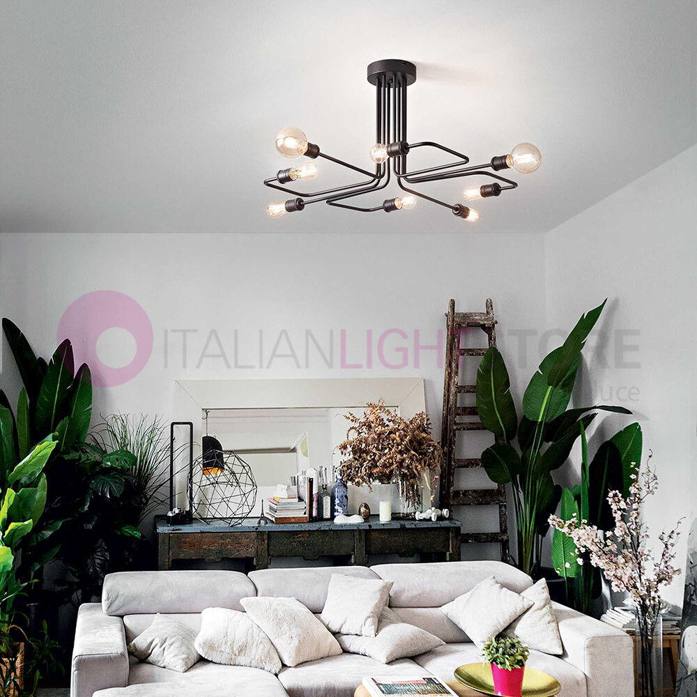 Ideal Lux Triumph  Lampadario A Soffitto 8 Luci Stile Industrial