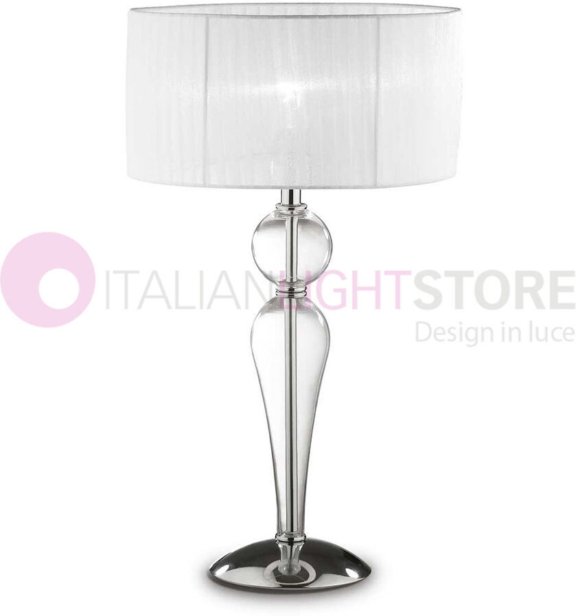 Ideal Lux Duchessa  Lampada Da Tavolo Moderna Con Paralume D.36 Cm