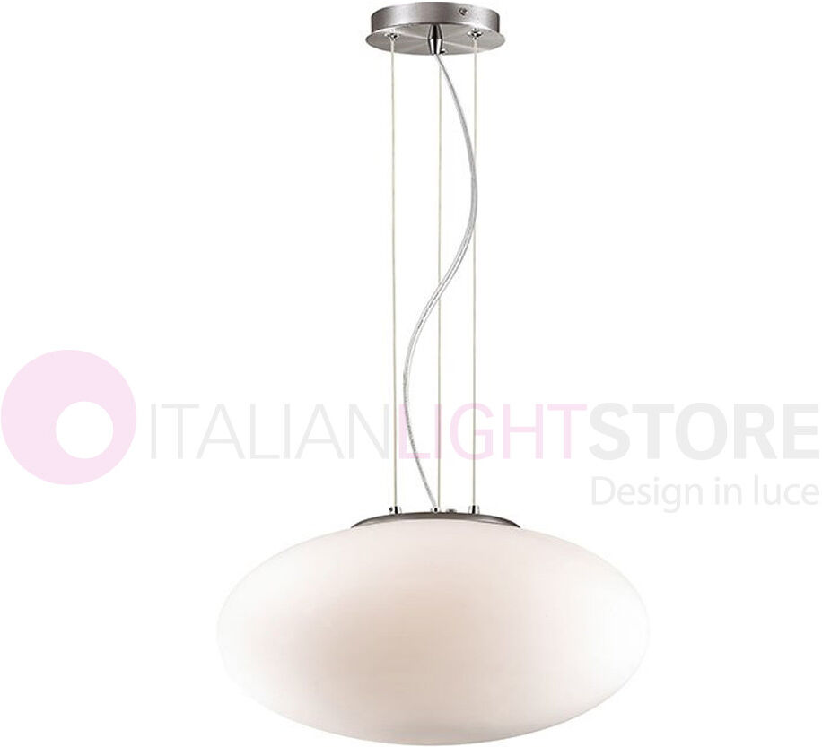 Ideal Lux Candy  Sospensione In Vetro Soffiato Bianco D.40 Cm