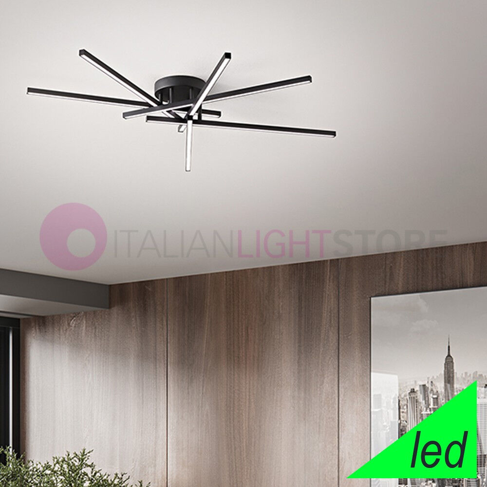 Perenz Srl Syncro Nero Plafoniera Led Da Parete Soffitto Design Moderno D.112