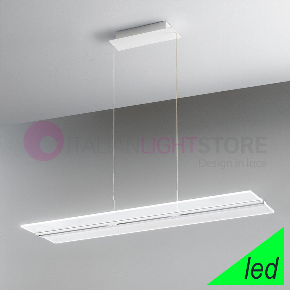 Perenz Srl Tape Lampada A Sospensione Bianca L. 102 Led Integrato Design Moderno