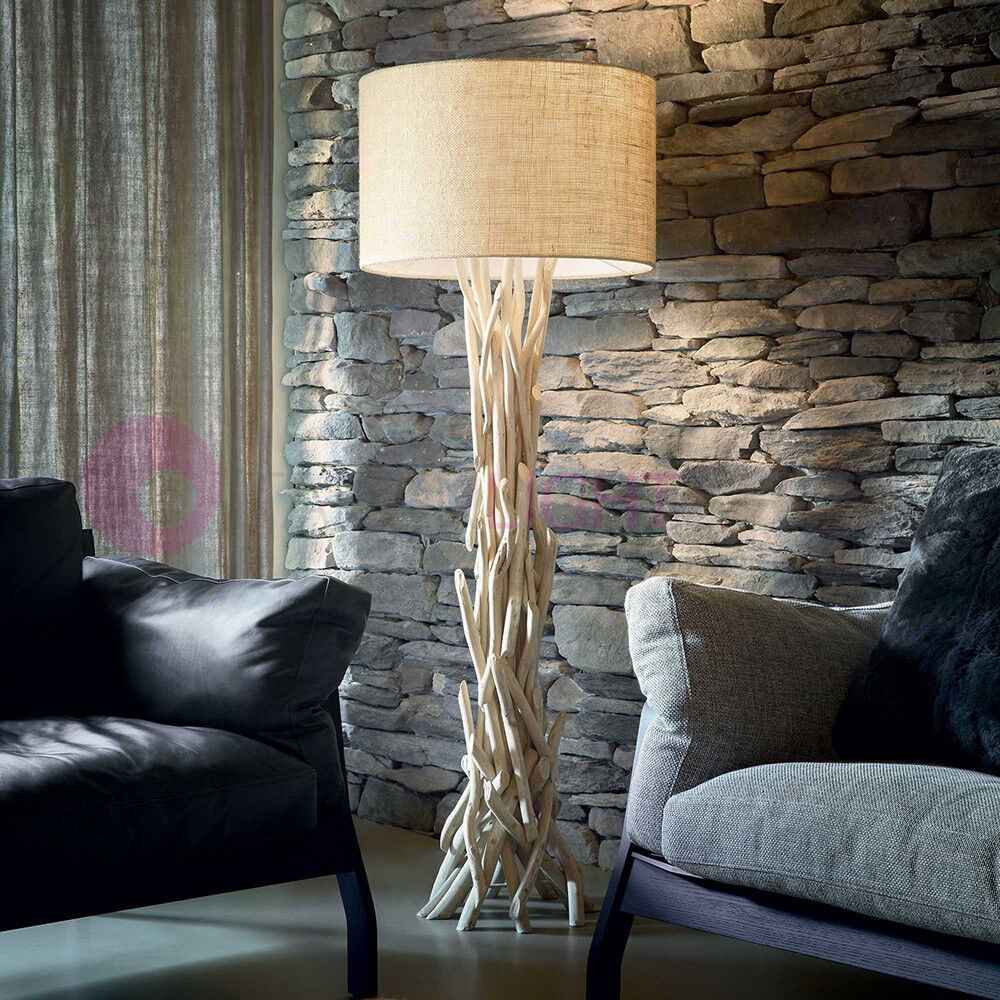 Ideal Lux Driftwood  Lampada Da Terra In Legno Stile Nordico