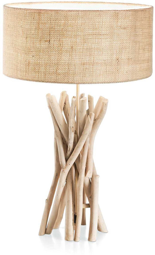 Ideal Lux Driftwood  Lampada Da Tavolo In Legno Stile Nordico