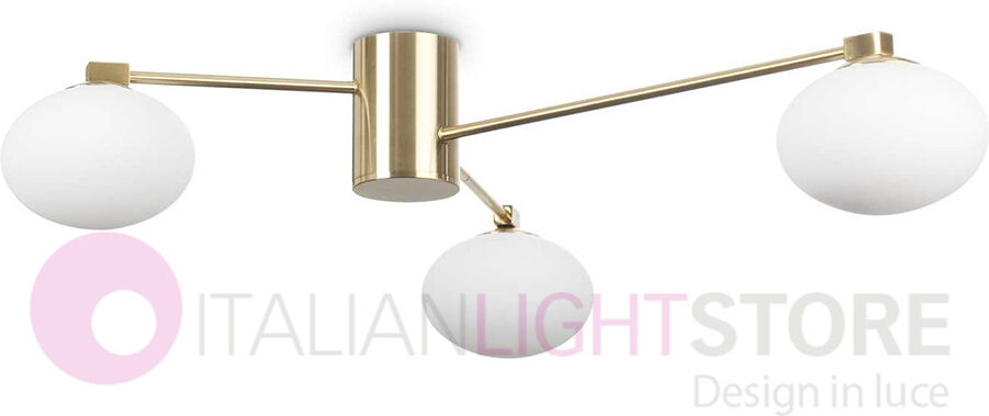 Ideal Lux Hermes  Lampadario A Soffitto 3 Luci Led Design Moderno