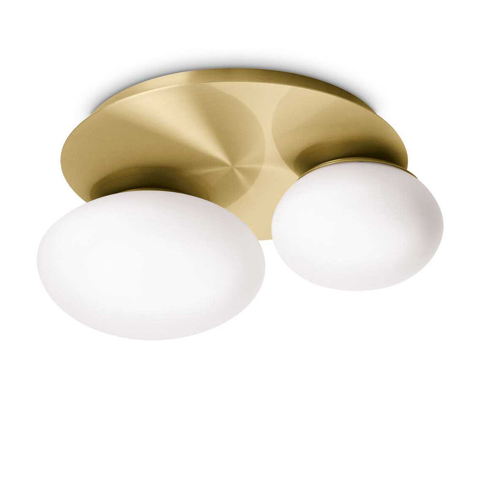 Ideal Lux Ninfea  Lampadario Da Soffitto Ottone 2 Luci Led Design Moderno