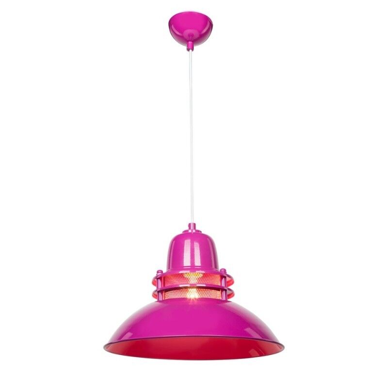 Toscohome Lampada a sospensione stile industriale color fucsia - Tibet ASZ0872