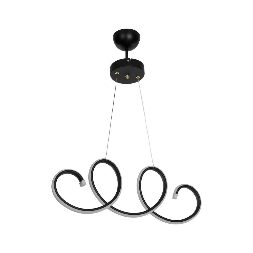 Toscohome Lampada Led a sospensione 60 cm forma spirale colore nera - Afra