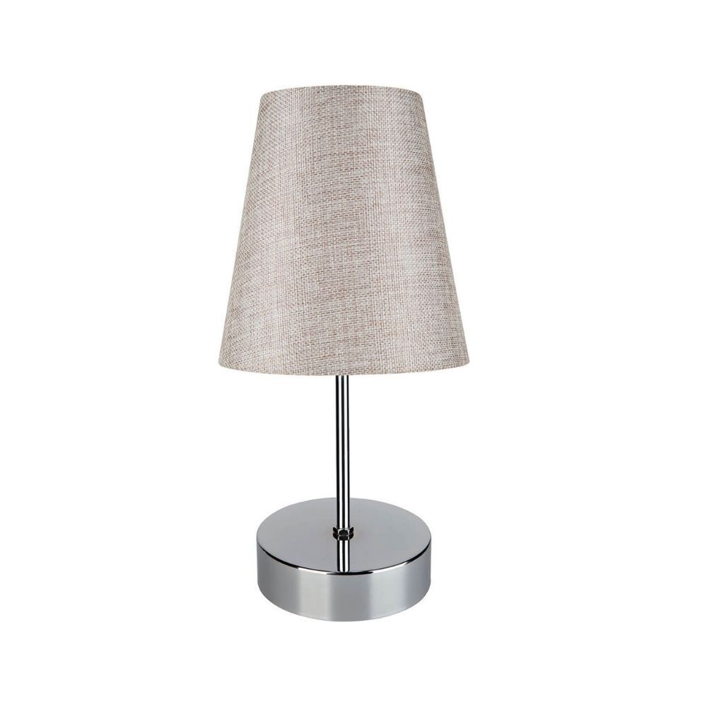 Toscohome Lampada da tavolo cromo beige Estelya AZ1068