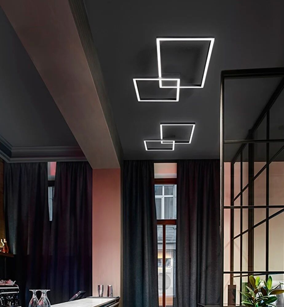Perenz CROSS: Plafoniera LED moderna dal design minimal, 3 temperature luce